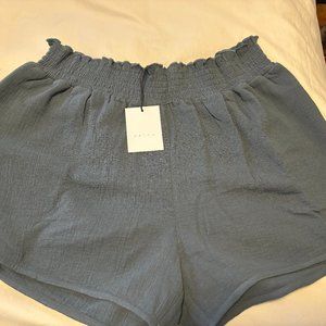 NWT HATCH HENRI MATERNITY SHORTS IN CHARCOAL SIZE 3 STRETCH POCKETS ORIG $98
